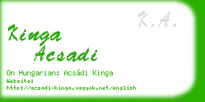kinga acsadi business card